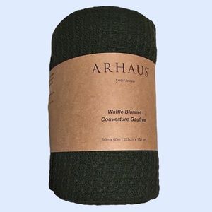 🤍 2 for $75 🤍 ARHAUS Waffle Weave Knit Throw Blanket 100% Cotton